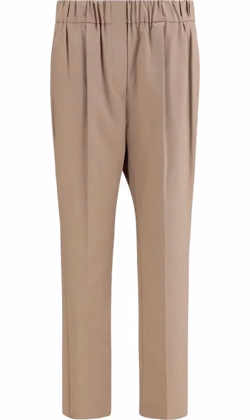 Brunello Cucinelli Beige Cotton Casual Pants