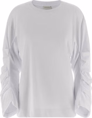 White Cotton Long Sleeve T-Shirt