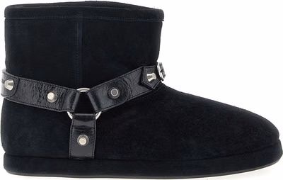 Black Calfskin Ankle Boots