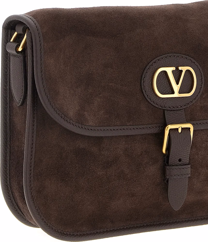 Valentino Garavani Brown Cowhide Crossbody Bag
