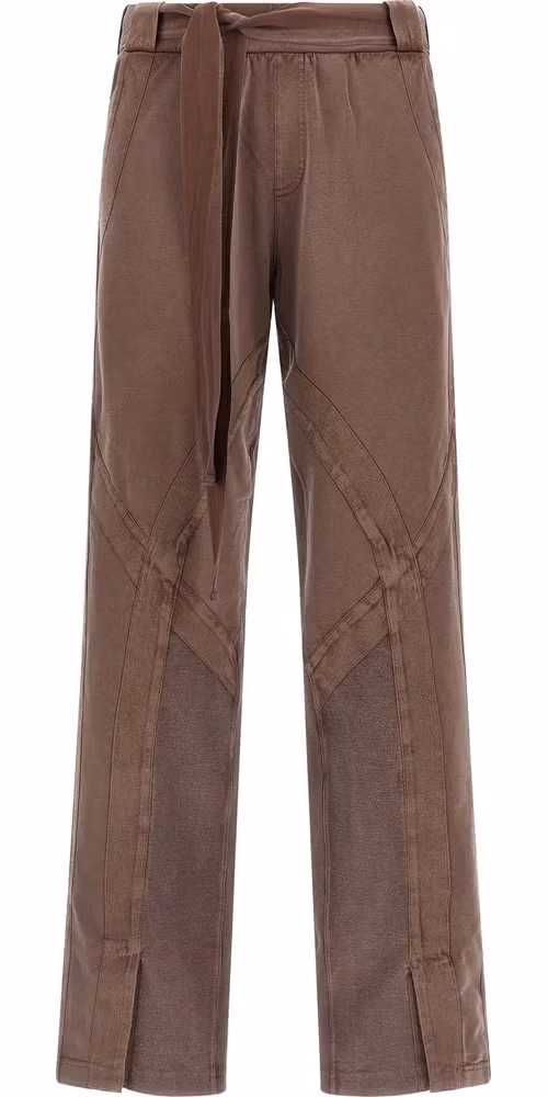 The Attico Brown Cotton Casual Pants