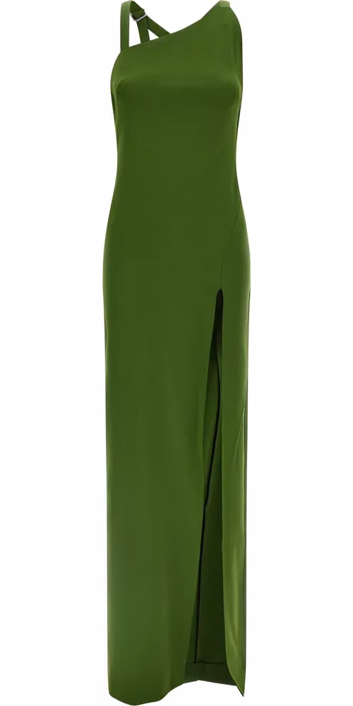 The Attico Bicolor Viscose Long Dress