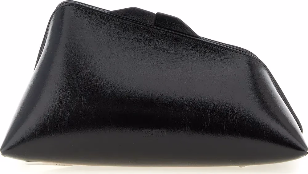 The Attico Black Calfskin Clutch Bag