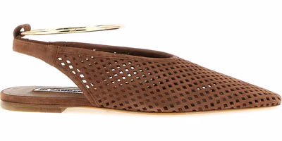 Brown Goatskin Ballet Flats