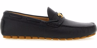 Black Calfskin Slip-On Loafers