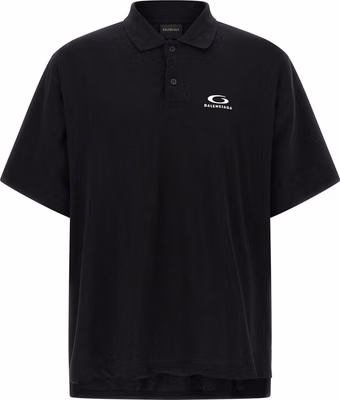 Black Cotton Polo Shirt