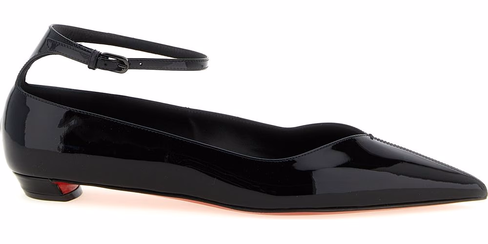 Christian Louboutin Black Calfskin Ballet Flats