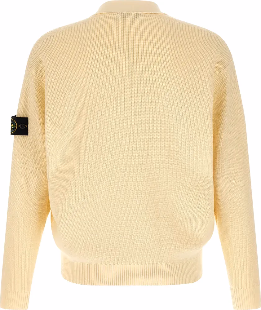 Stone Island Beige Cotton Cardigan