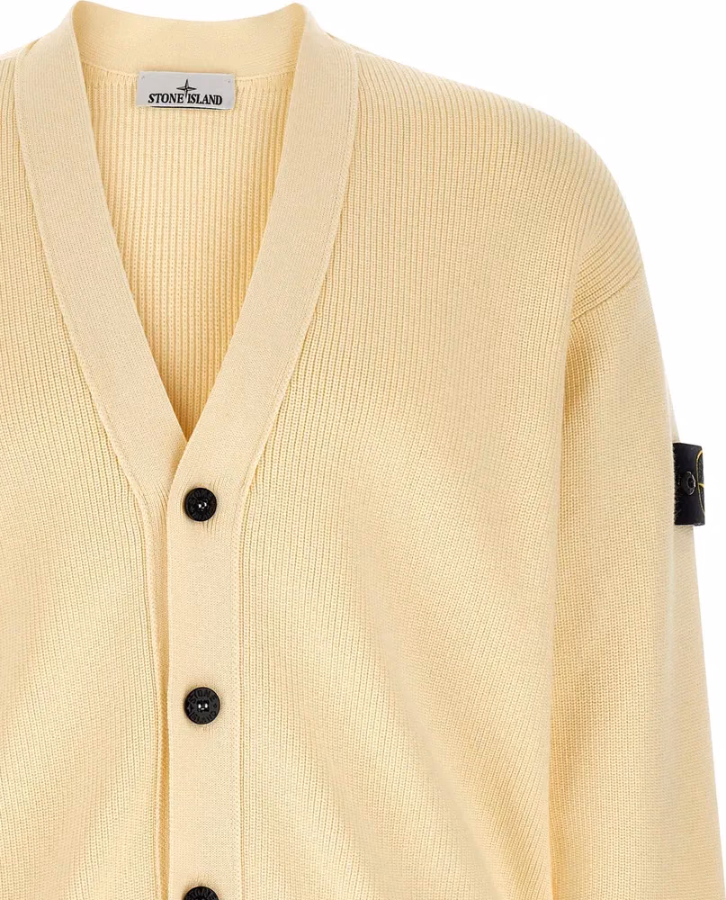 Stone Island Beige Cotton Cardigan