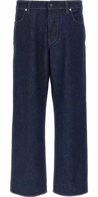 Blue Cotton Relaxed Fit Jeans