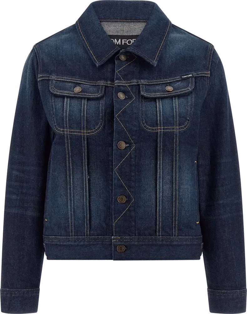 Tom Ford Blue Cotton Denim Jacket