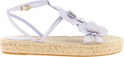 Purple Cowhide Flat Sandals