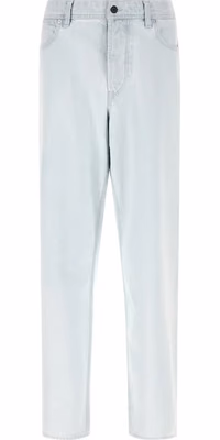 Blue Cotton Straight-Leg Jeans
