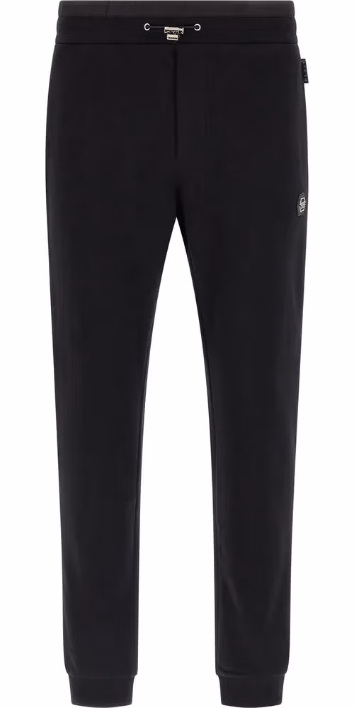 Philipp Plein Black Cotton Joggers (Workout Pants)