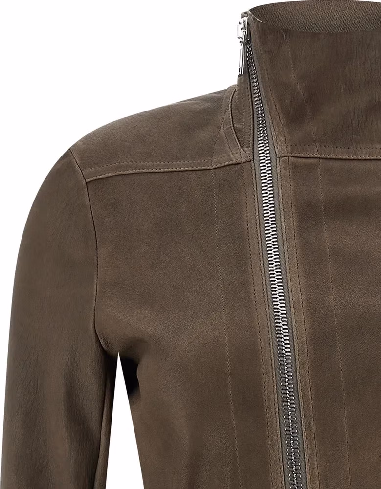 Rick Owens Brown Leather Leather Jacket