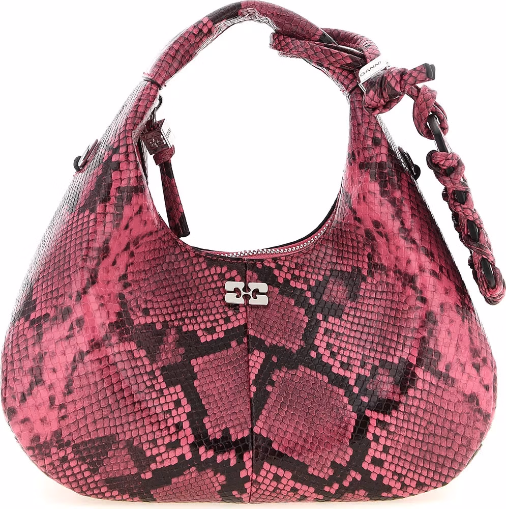 Ganni Fuchsia Recycled Polyester Handbag