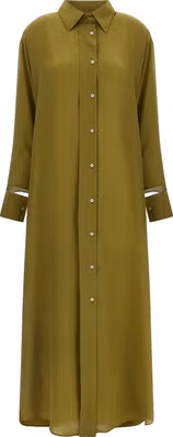 Bicolor Silk Long Dress