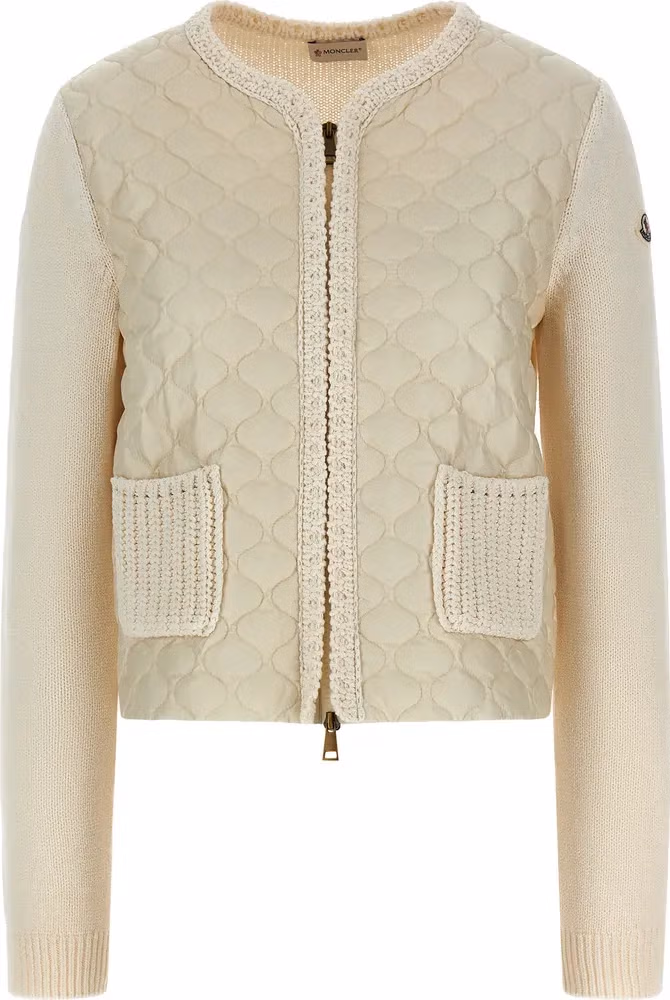 Moncler Beige Cotton Cardigan