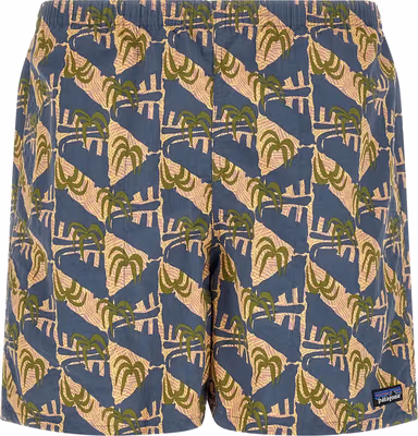 Blue Polyester Swim Shorts