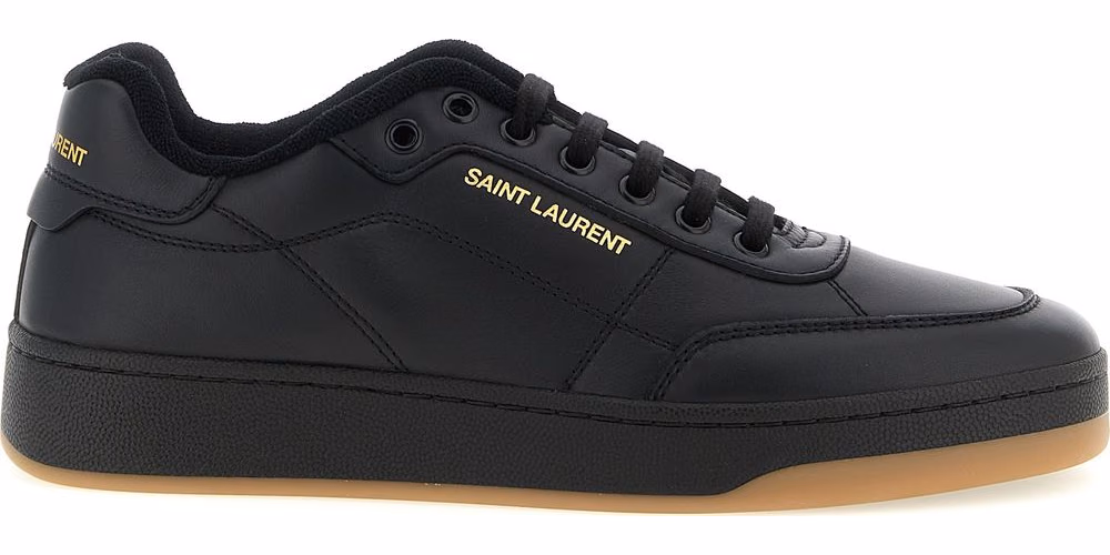 Saint Laurent Black Calfskin Low Top Sneakers