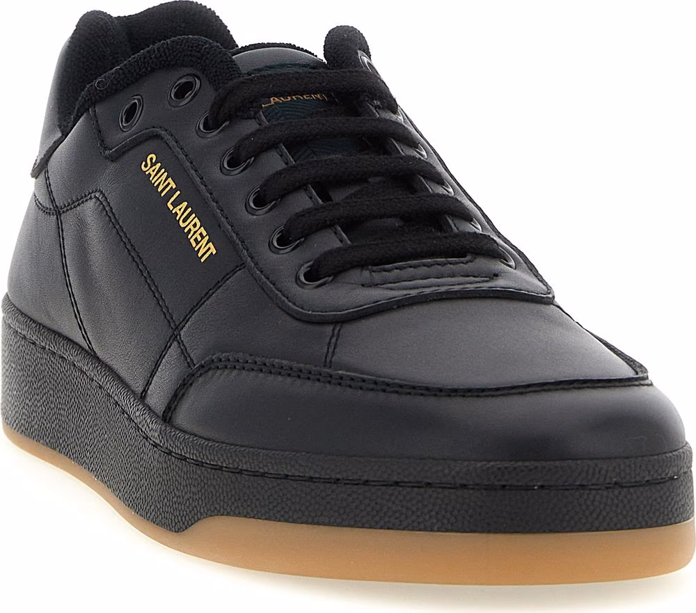 Saint Laurent Black Calfskin Low Top Sneakers