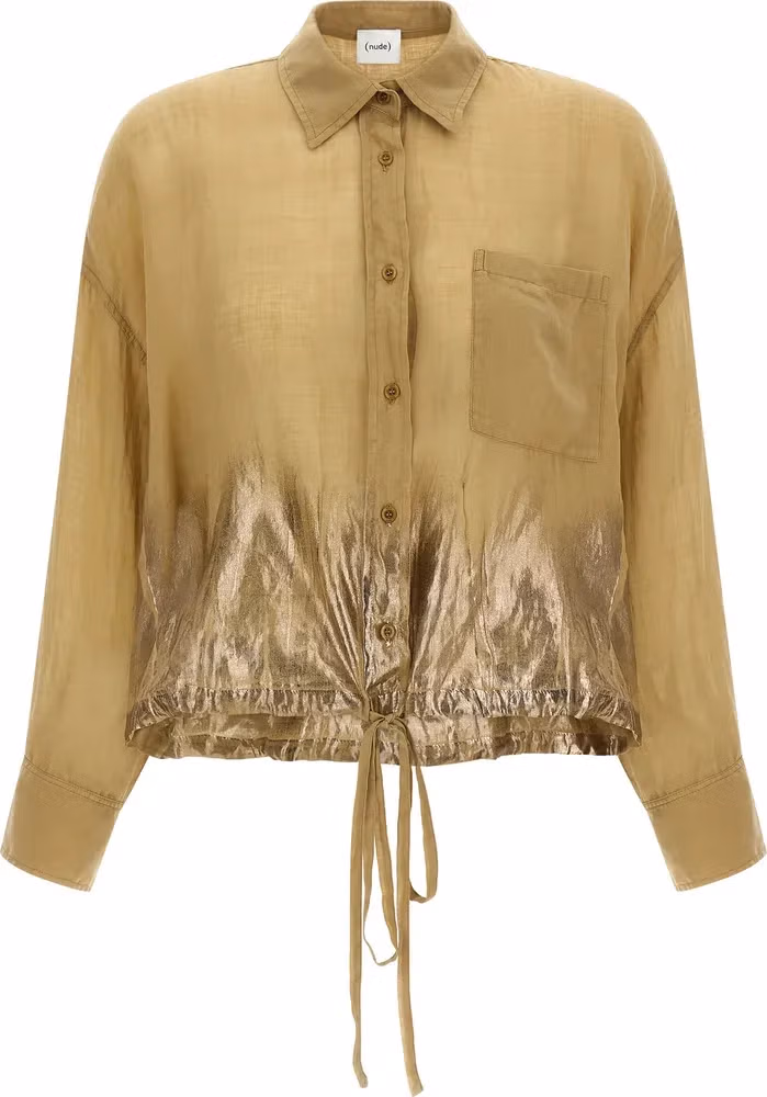 NUDE Brown Tencel Blouse