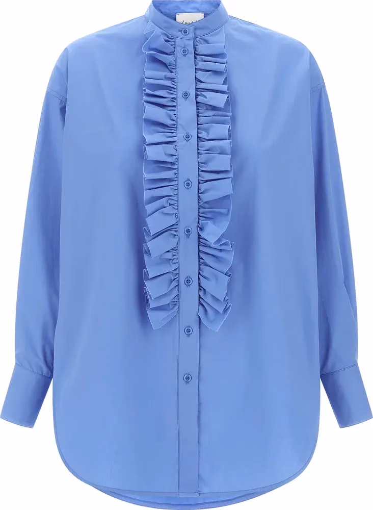 NUDE Blue Cotton Blouse