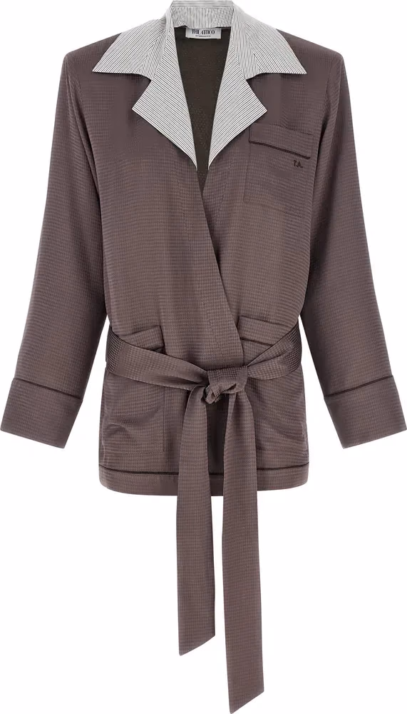 The Attico Purple Viscose Blazer