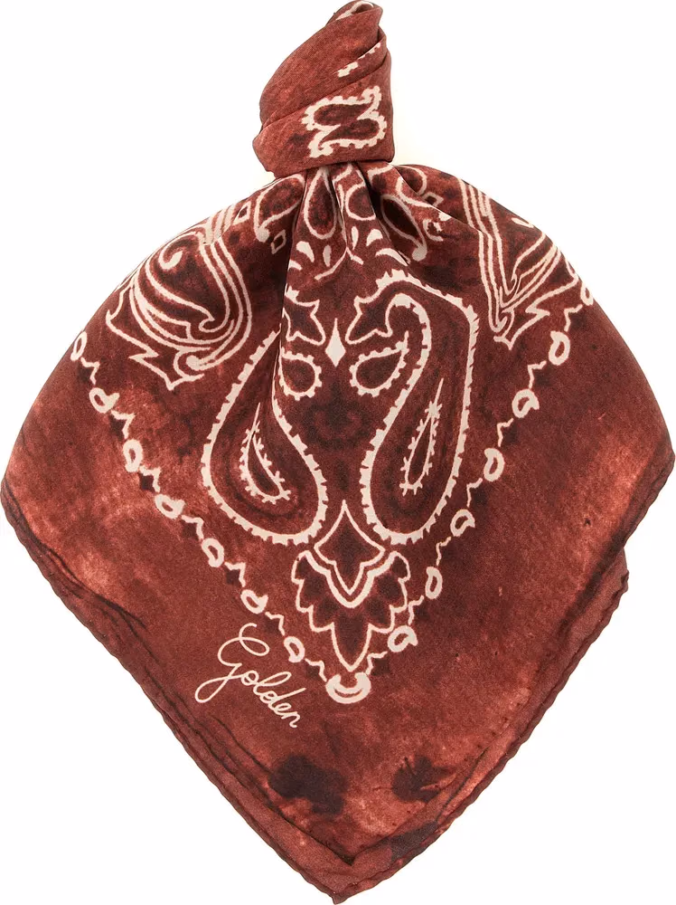 Golden Goose Bordeaux Silk Foulard