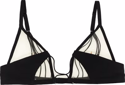 Black Nylon Bra