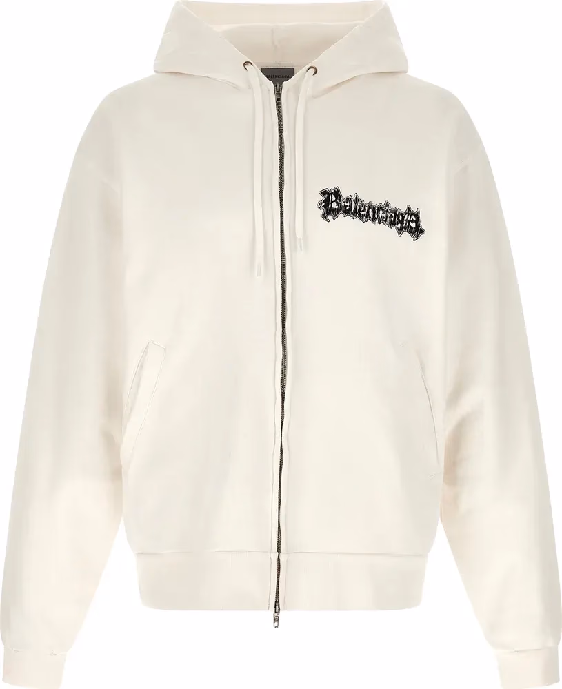 Balenciaga White Cotton Sweatshirt