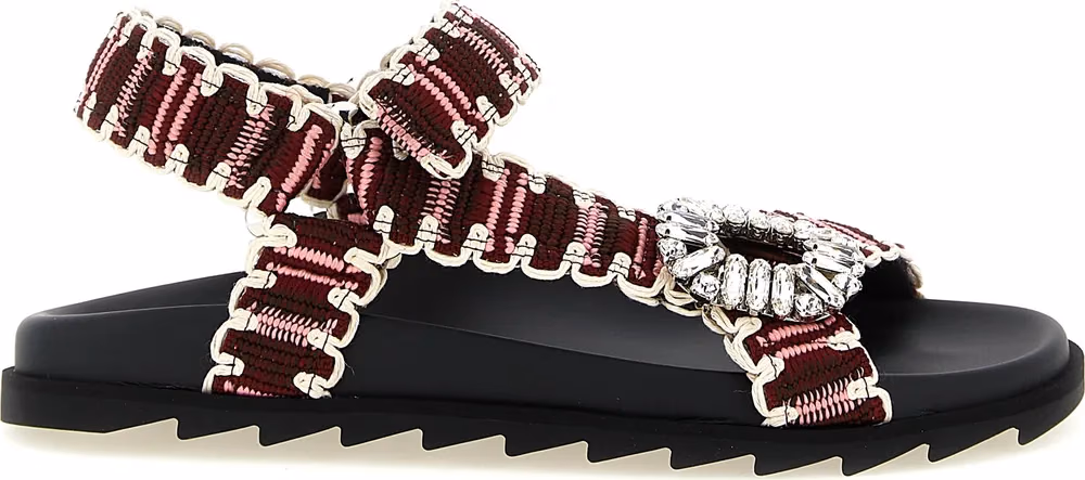 Roger Vivier Multicolor Polyester Flat Sandals