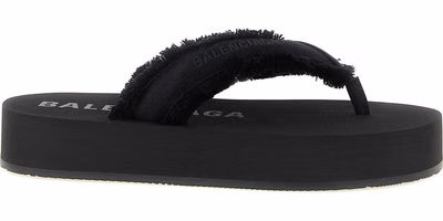 Black Viscose Slides