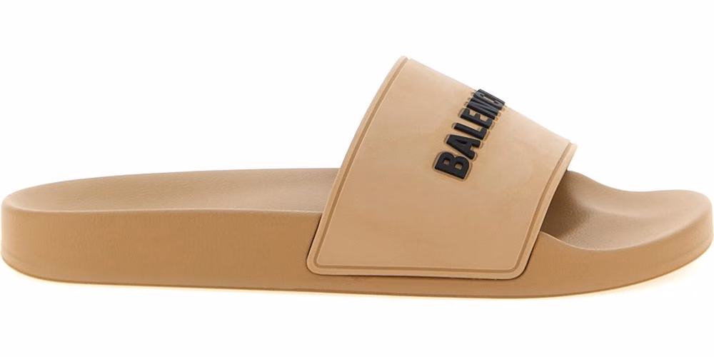 Balenciaga Beige Plastic Slides