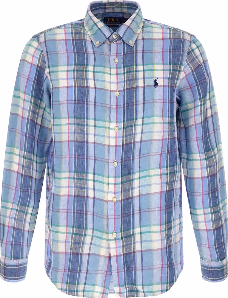 Polo Ralph Lauren Blue Linen Blouse