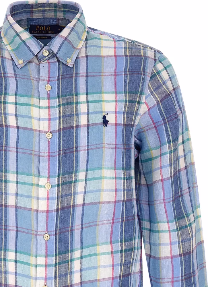 Polo Ralph Lauren Blue Linen Blouse