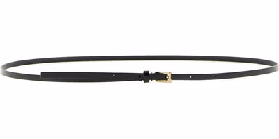 Black Calfskin Thin Belt