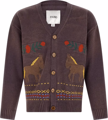 Brown Cotton Cardigan