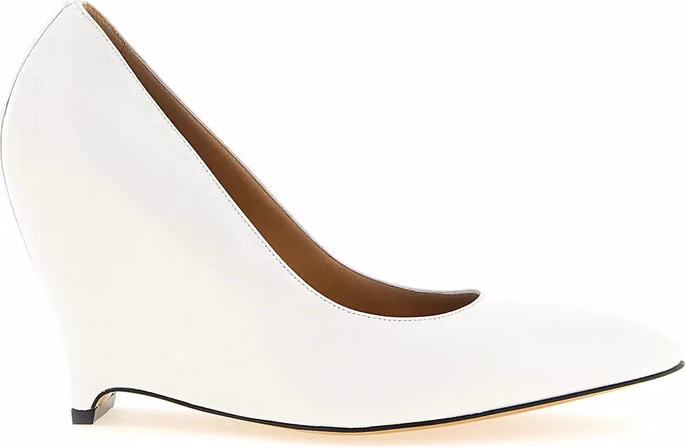 Maison Margiela White Lambskin High Heel Pumps