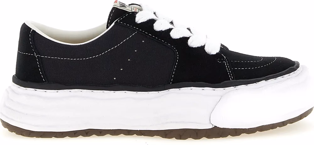 Maison Mihara Yasuhiro Black Cowhide Platform Sneakers