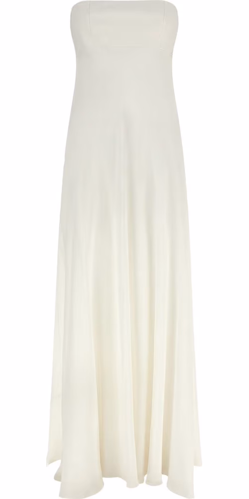 Giovanni Bedin White Silk Long Dress