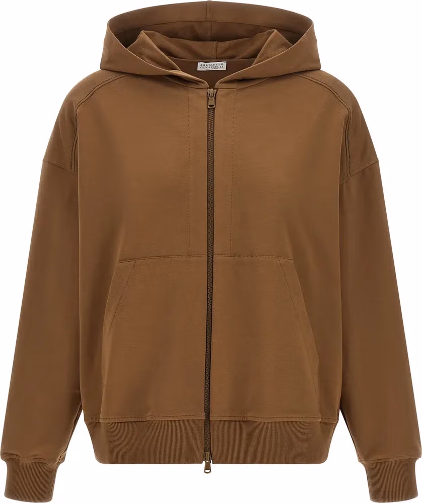Brunello Cucinelli Brown Cotton Hoodie
