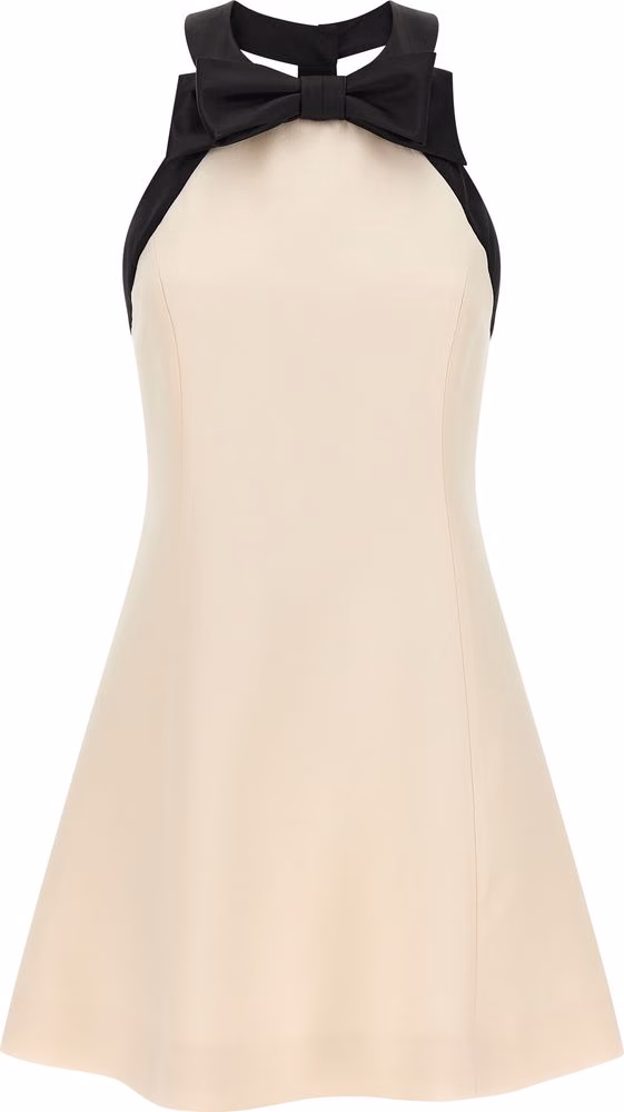 Valentino Garavani Bicolor Virgin Wool Short Dress