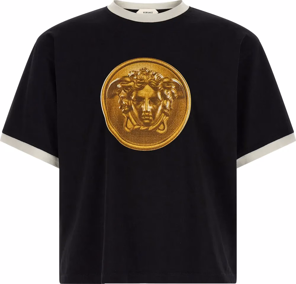 Versace Black Cotton T-Shirt