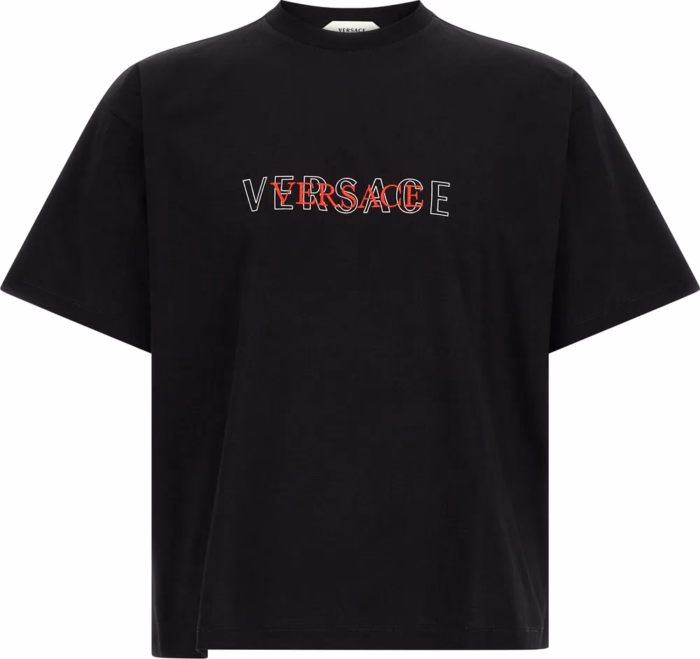 Versace Black Cotton T-Shirt
