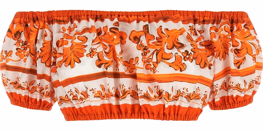 Dolce & Gabbana Orange Cotton Blouse
