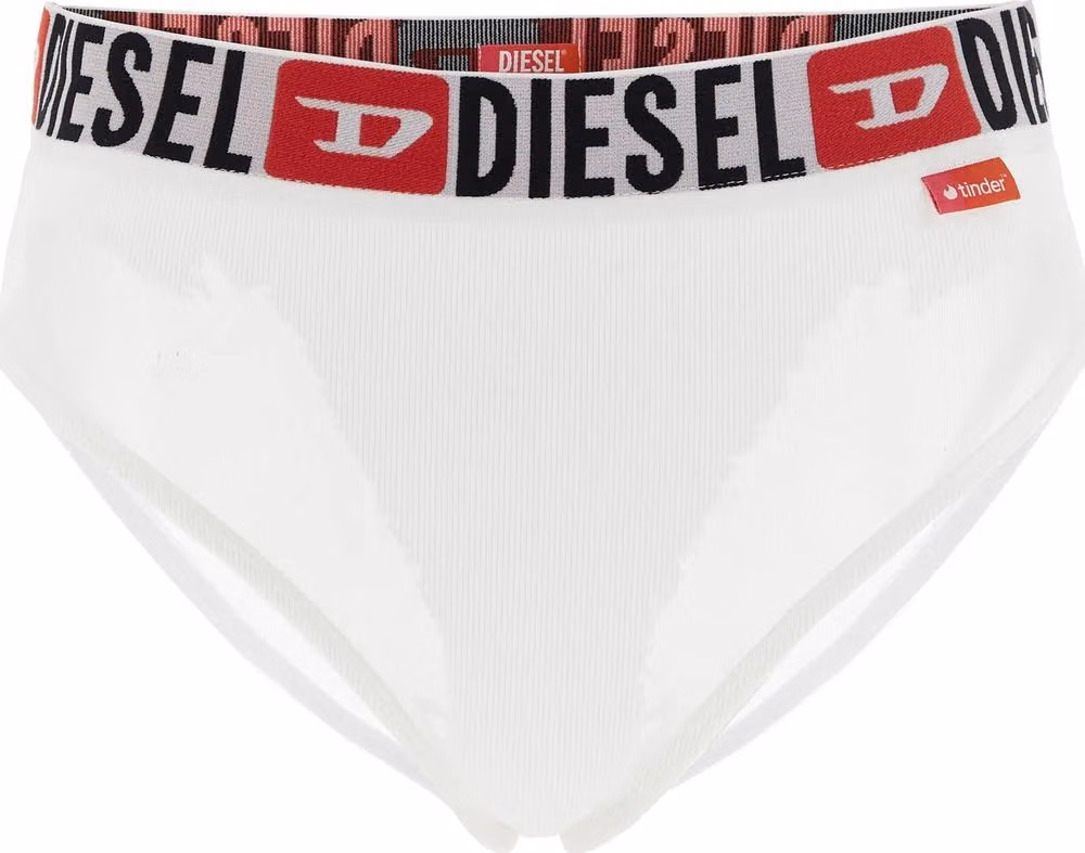 Diesel White Cotton Briefs