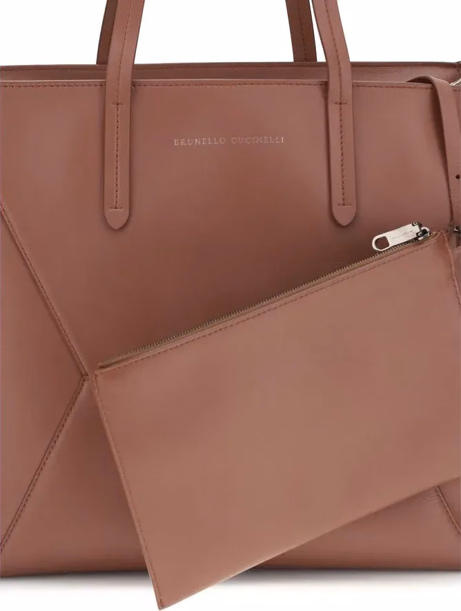 Brunello Cucinelli Multicolor Calf Leather Bos Taurus Shoulder Bag