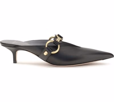 Black Calf Leather Bos Taurus Mules