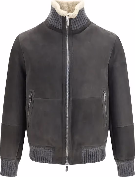 Brunello Cucinelli Gray Wool Oves Aries Full-Length Jacket